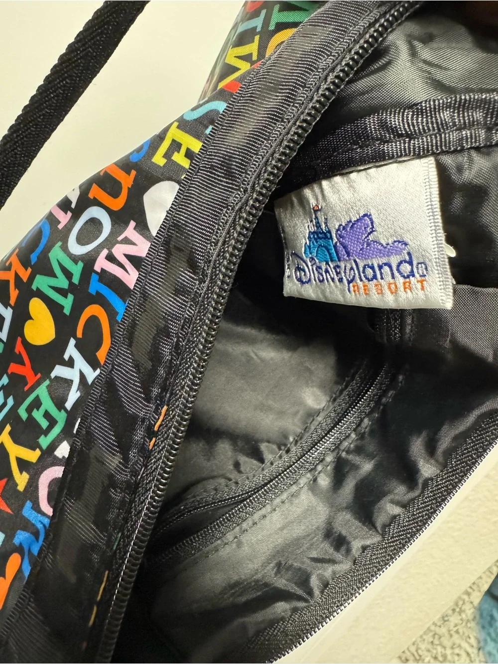 Disney Mickey Mouse Black Shoulder Bag Wristlet Multicolor Designer Minimalist